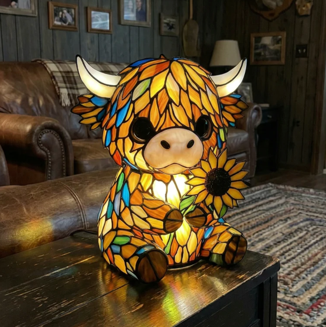 Highland cow lamp